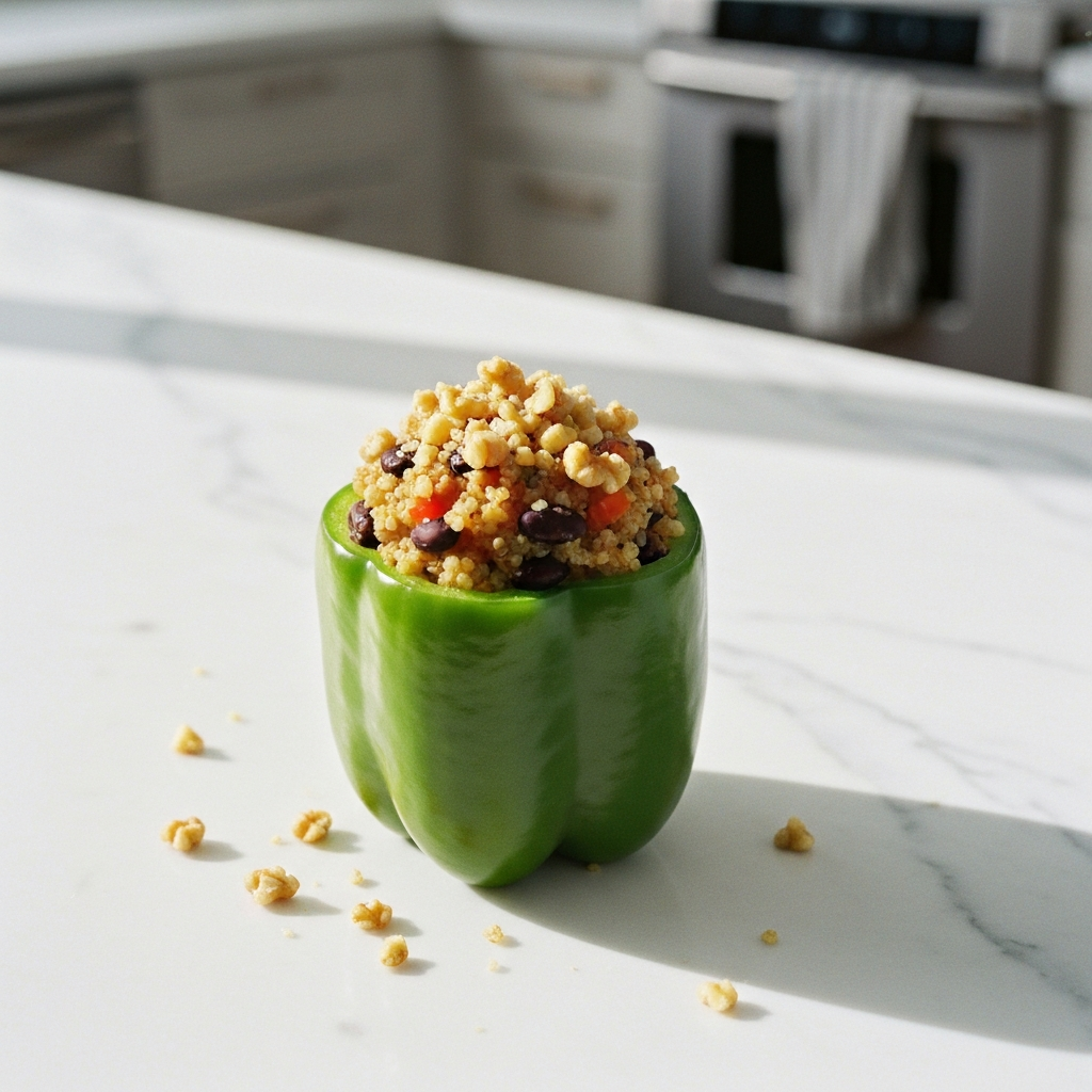 Black Bean & Quinoa Stuffed Bell Pepper