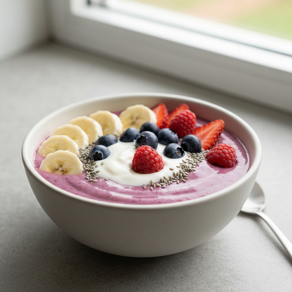 Berry & Banana Smoothie Bowl (Low-Protein)