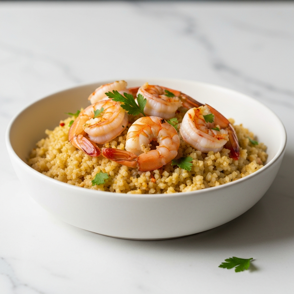 Cauliflower Rice Stir-fry with Shrimp