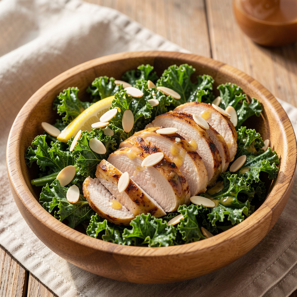 Chicken & Kale Salad with Lemon Vinaigrette