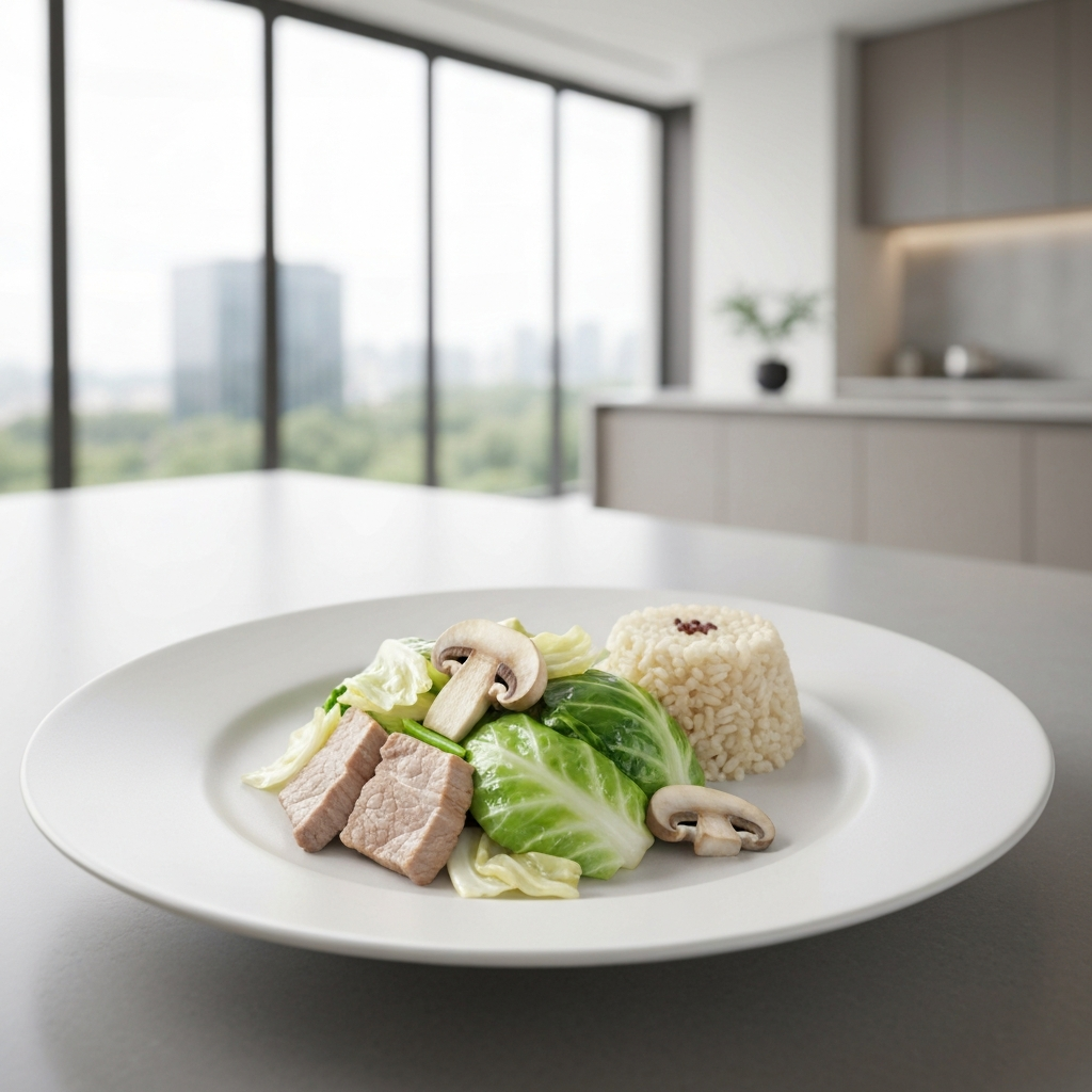 Pork Loin Stir-fry with Cabbage & Mushrooms