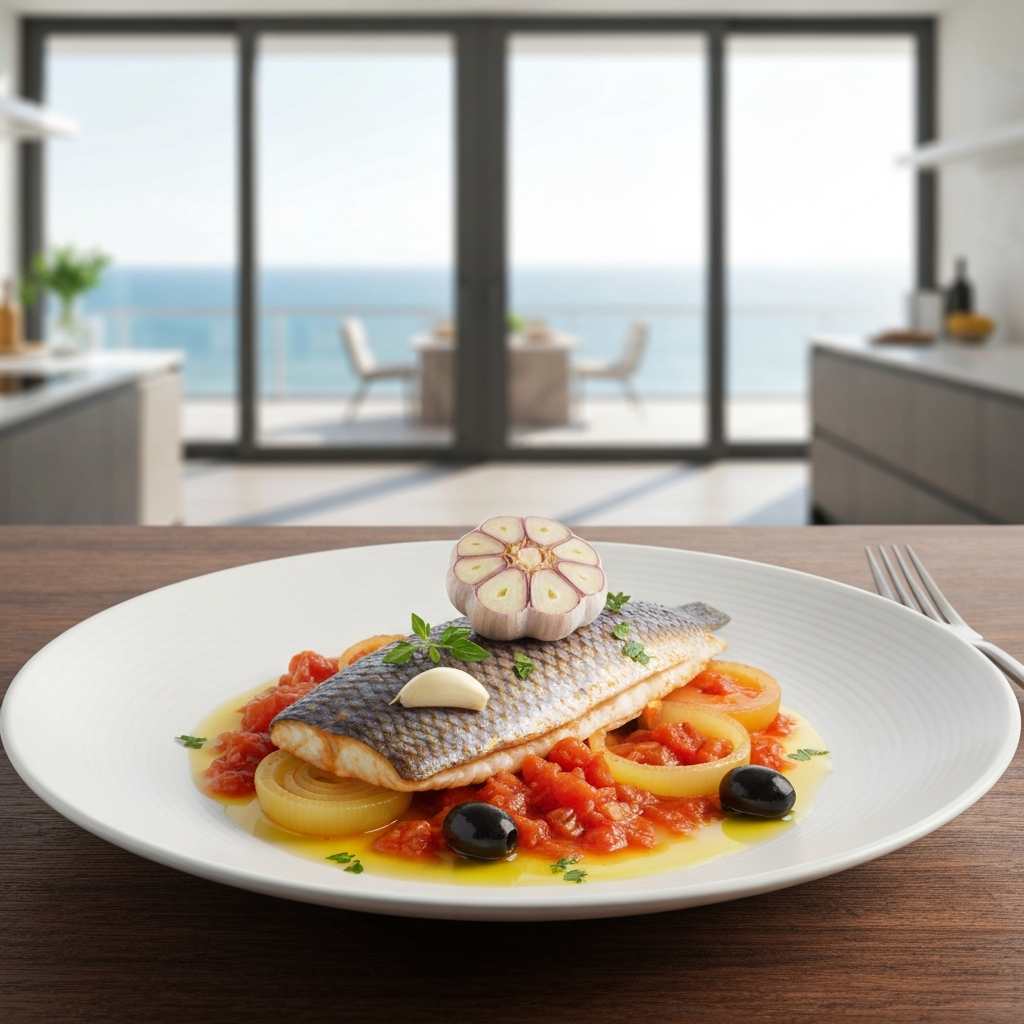 Tilapia in Tomato & Olive Stew