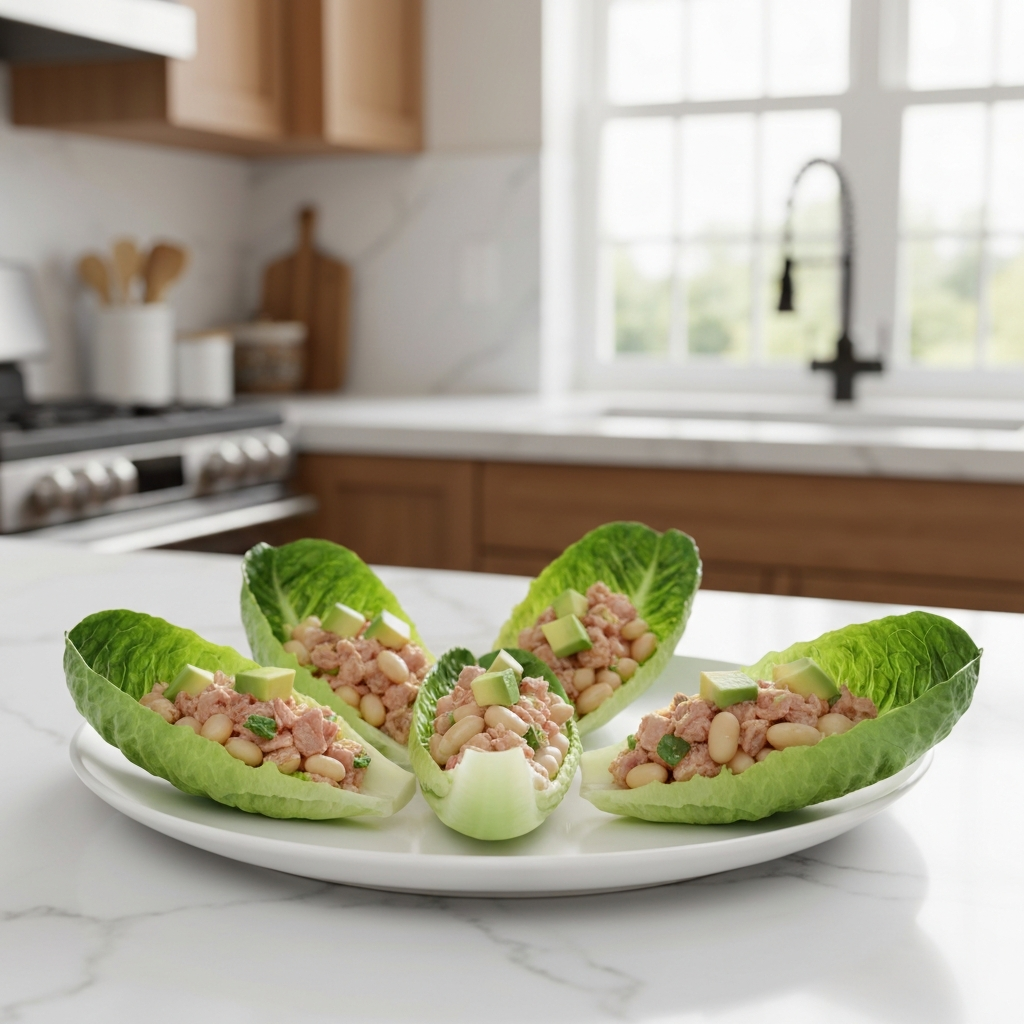Tuna & White Bean Lettuce Wraps