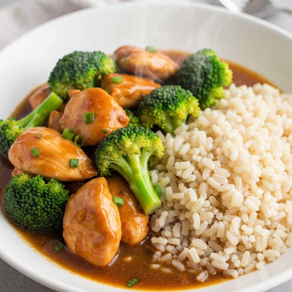 Chicken & Broccoli Stir-Fry with Brown Rice