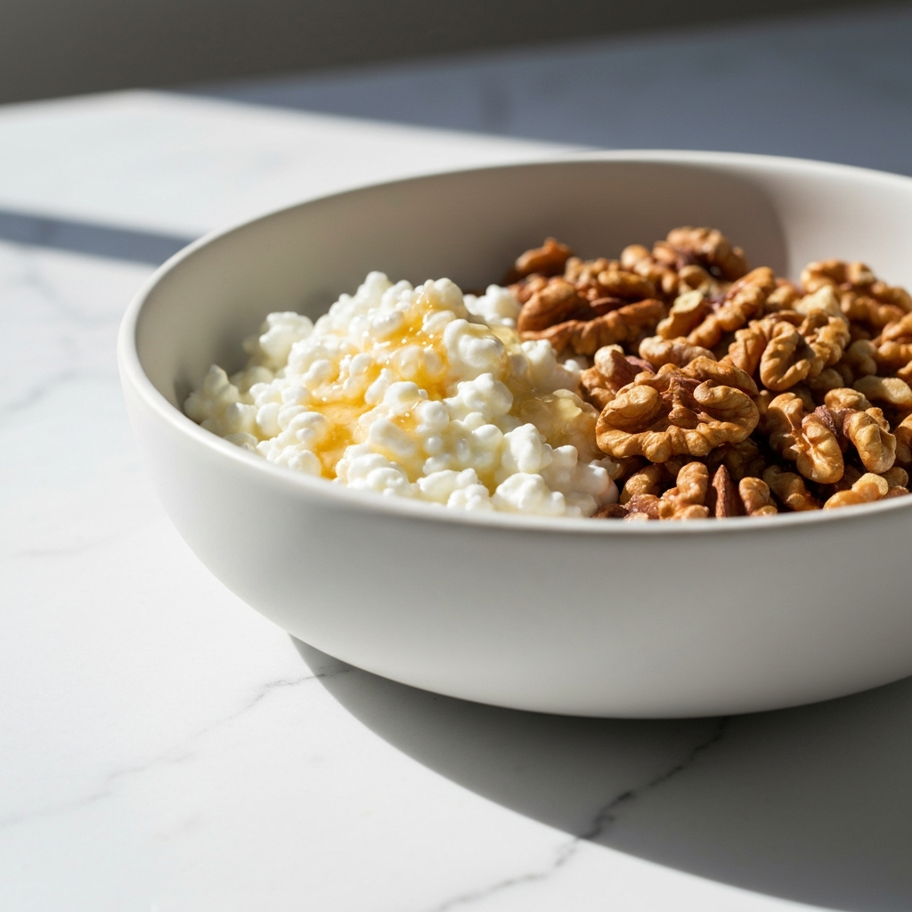 Cottage Cheese (Greek Yogurt) & Walnut Bowl