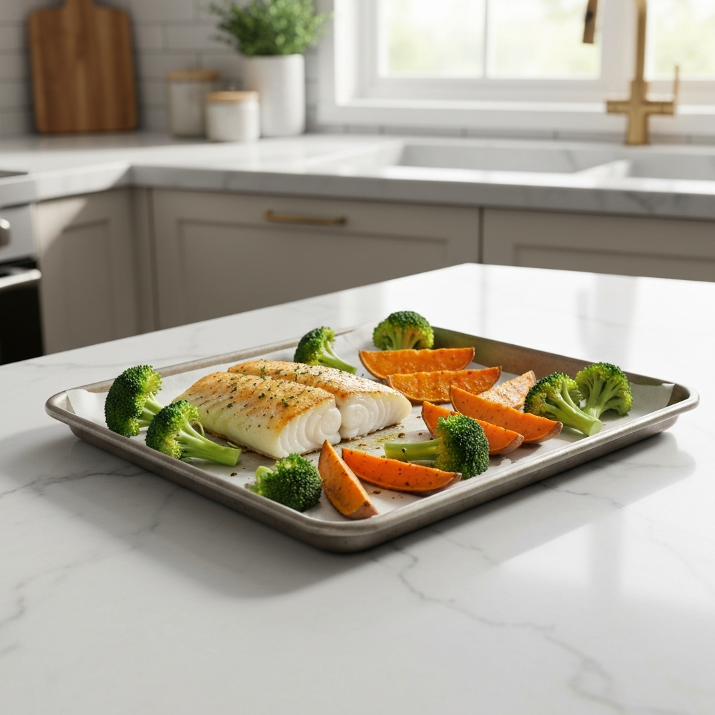 Cod & Sweet Potato Sheet Pan