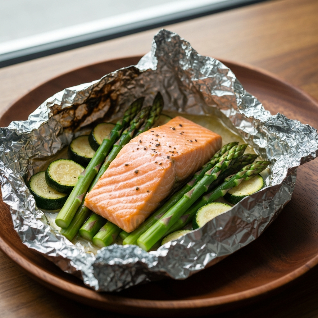 Salmon & Asparagus (Zucchini) Foil Pack