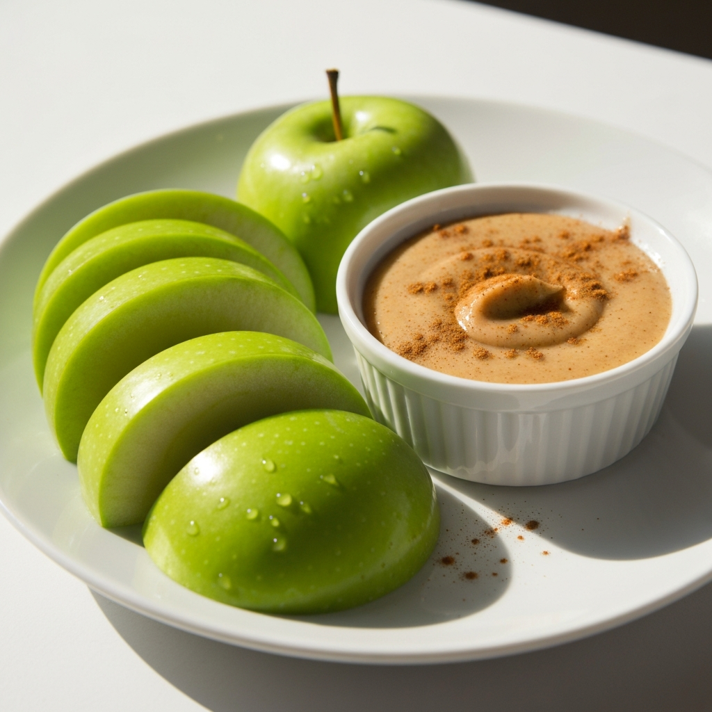 Apple Slices with Almond Butter & Cinnamon