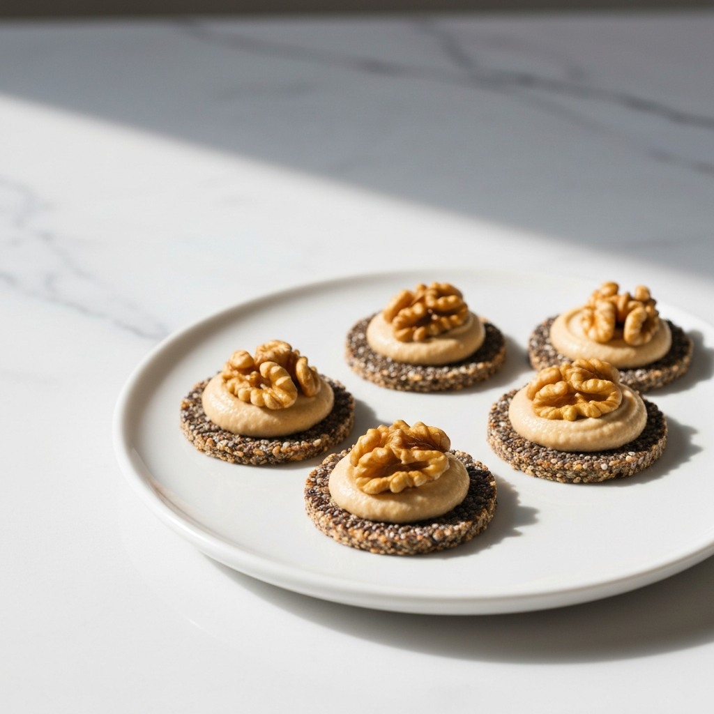 Walnut & Flax (Chia) Cracker Bites