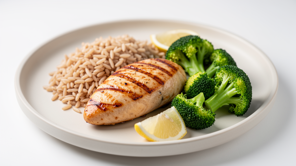 Grilled Chicken Breast with Brown Rice & Broccoli