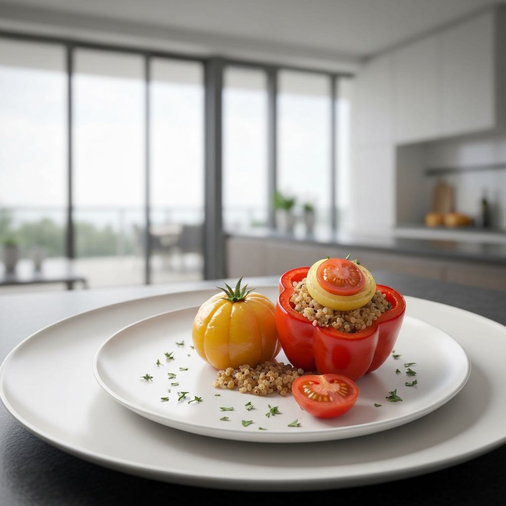 Beef & Quinoa Stuffed Bell Pepper