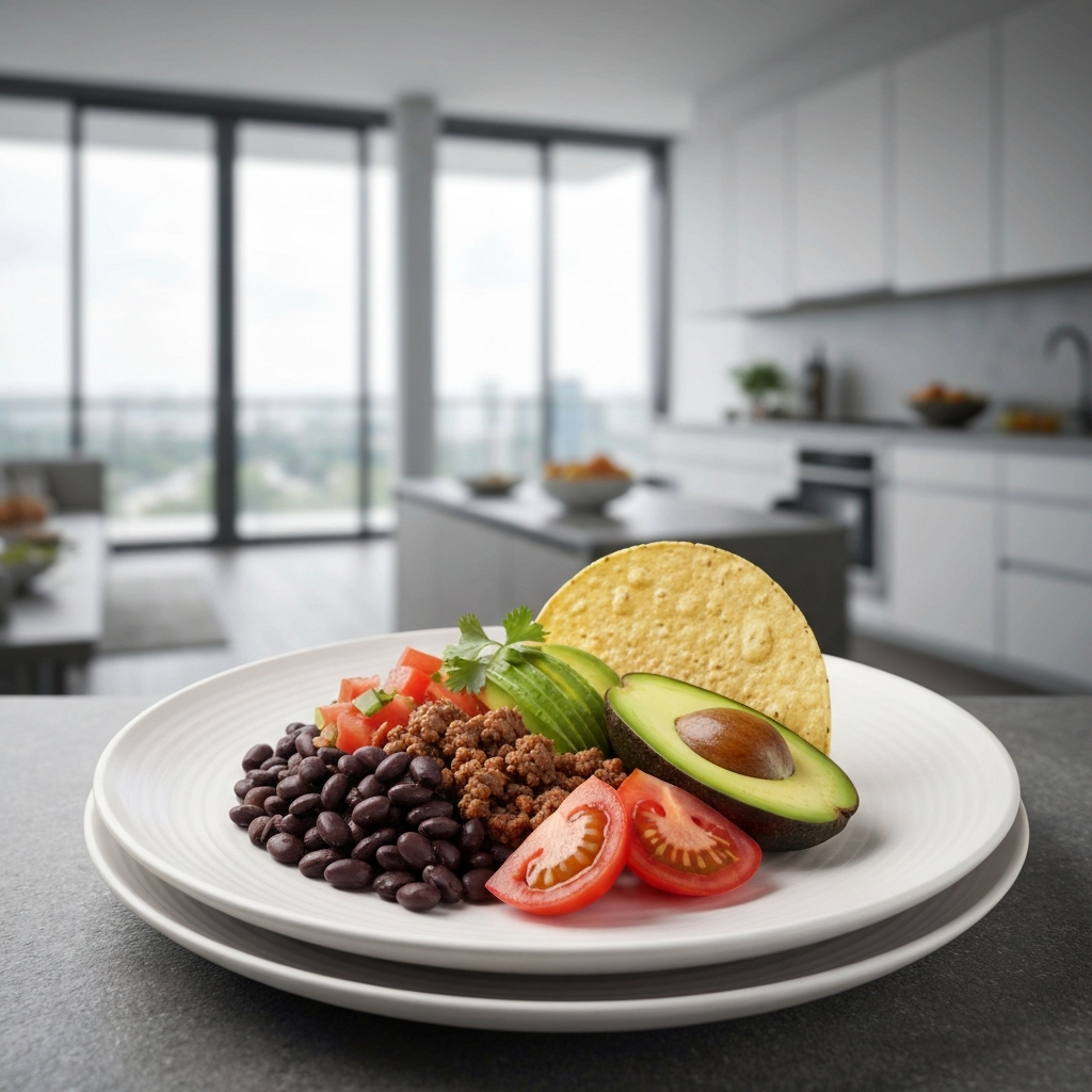Lean Beef Taco Bowl with Black Beans & Avocado