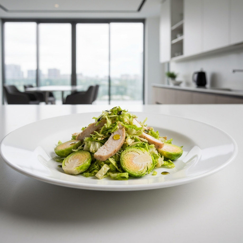Shaved Brussels Sprouts Caesar Salad