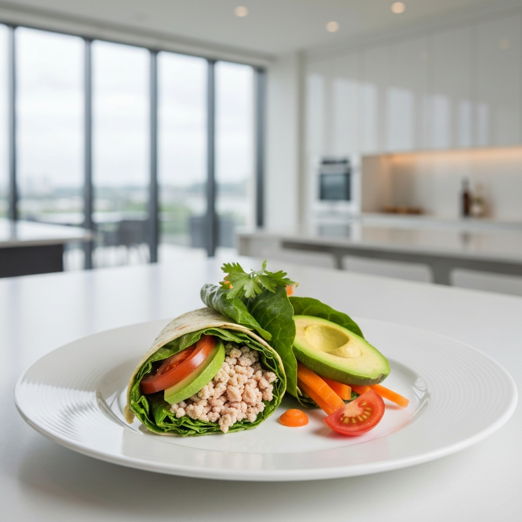 Collard Green Wrap with Turkey & Avocado