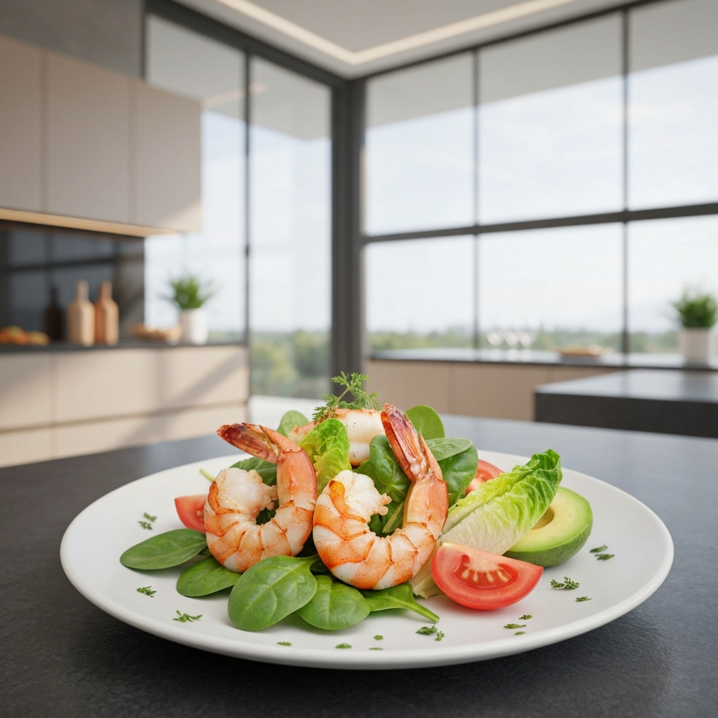 Grilled Shrimp & Mixed Greens Salad