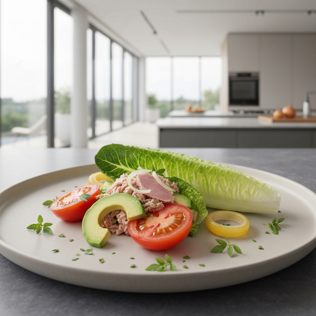 Mediterranean Tuna Salad Lettuce Wrap