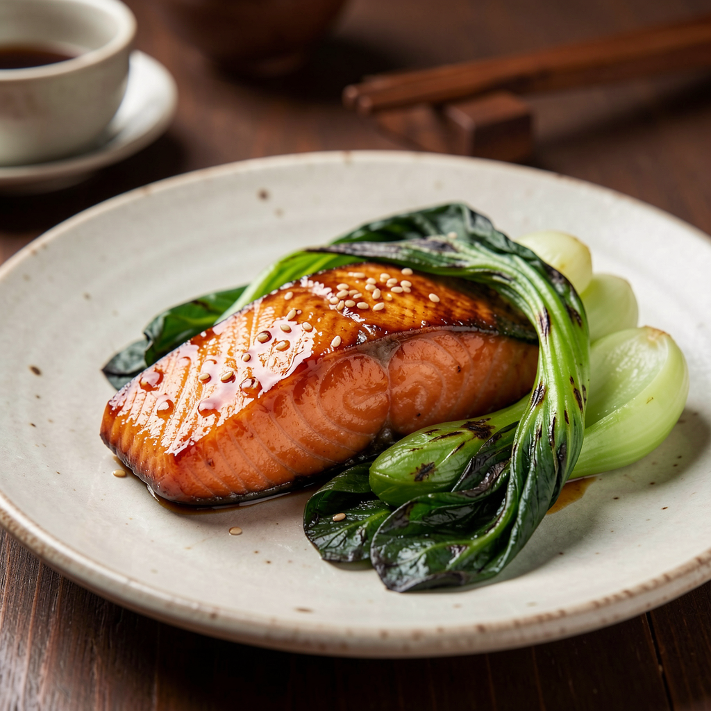 Miso-Glazed Salmon with Bok Choy