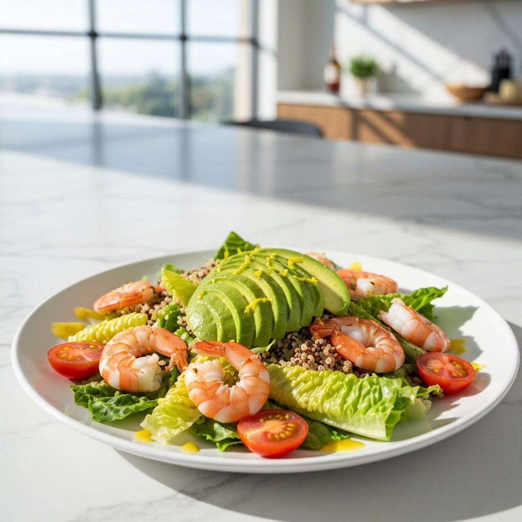 Shrimp & Avocado Salad with Lemon Dressing