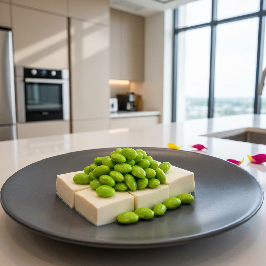 Silken Tofu with Edamame