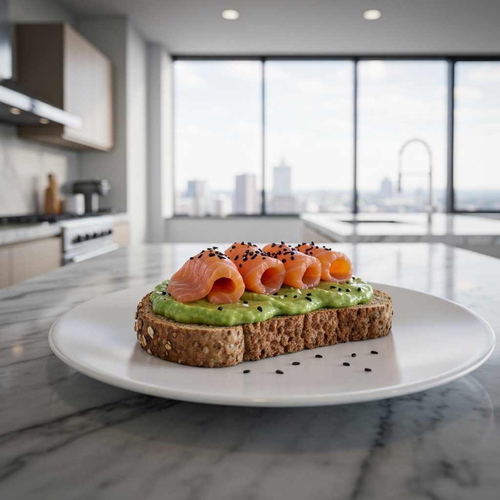 Smoked Salmon & Avocado Whole Wheat Toast