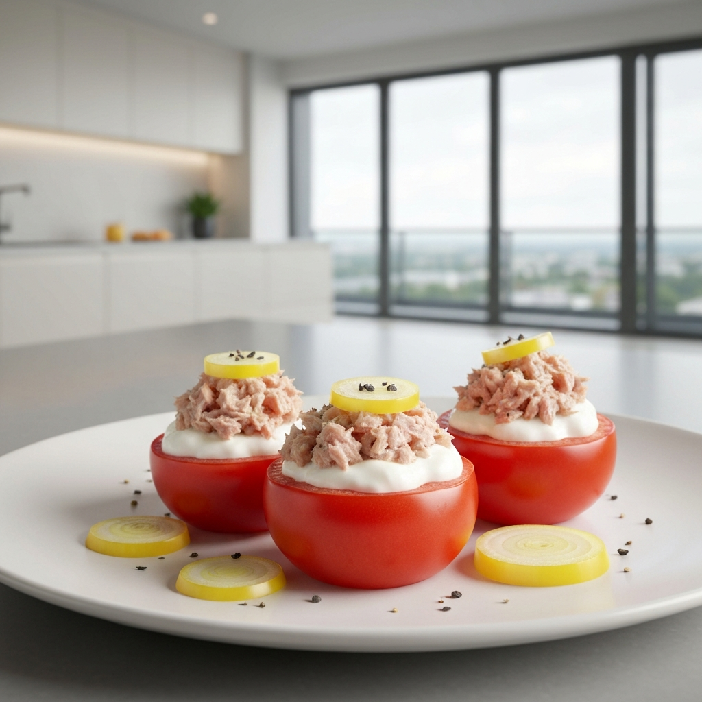Tuna Salad Stuffed Tomato Cups
