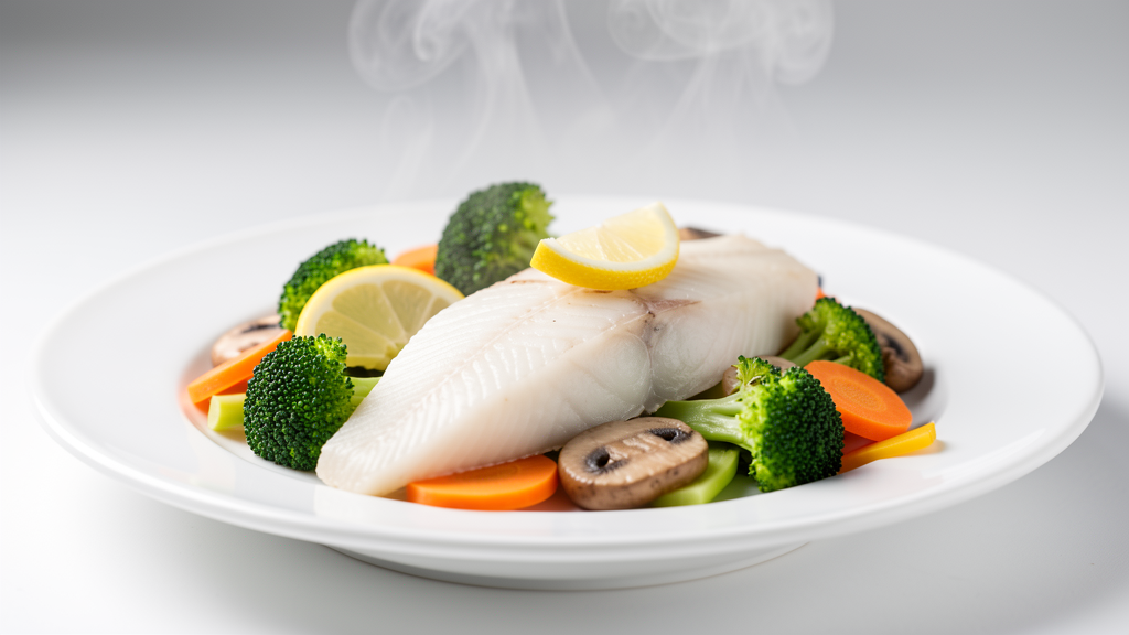 Steamed Cod with Mixed Vegetables