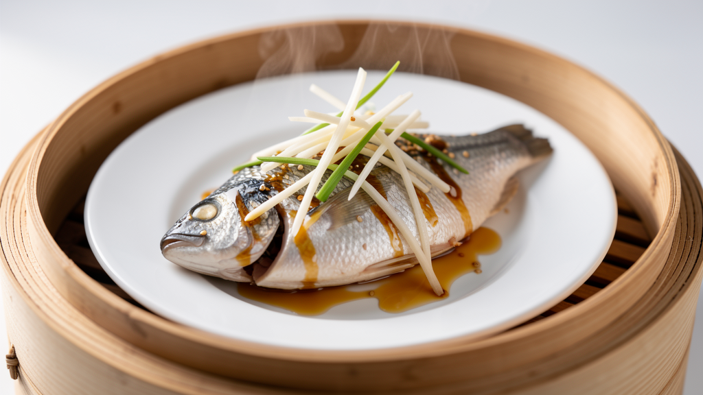 Steamed Tilapia with Ginger & Scallion
