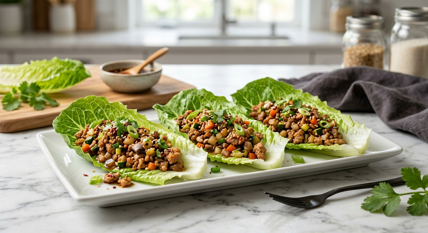 Turkey & Vegetable Lettuce Cups
