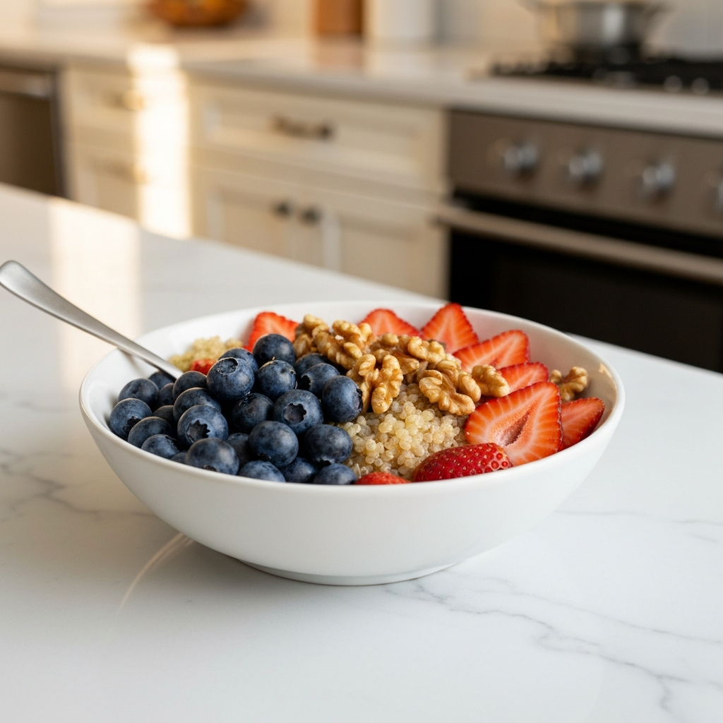 Warm Quinoa Berry Bowl